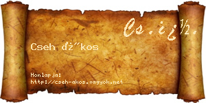 Cseh Ákos névjegykártya
