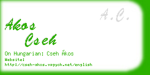 akos cseh business card